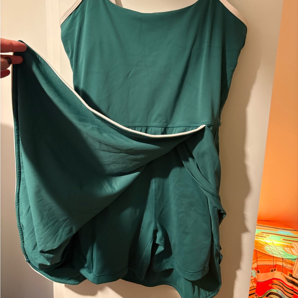 All in Motion Green Mini Dress Skort Adjustable Straps 🎾🎾 - Picture 2 of 7